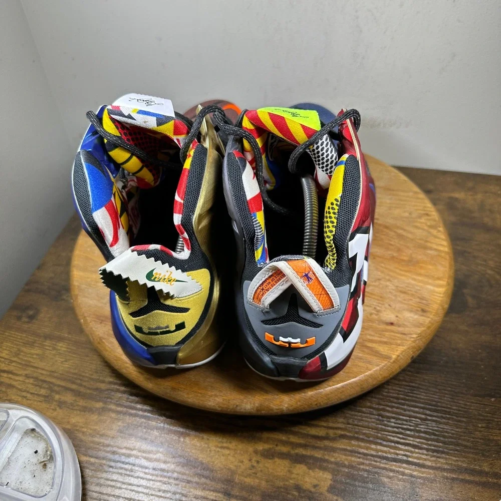Nike LeBron 12 What The Multi-Color Basketball Shoes 802193-909 Mens 14